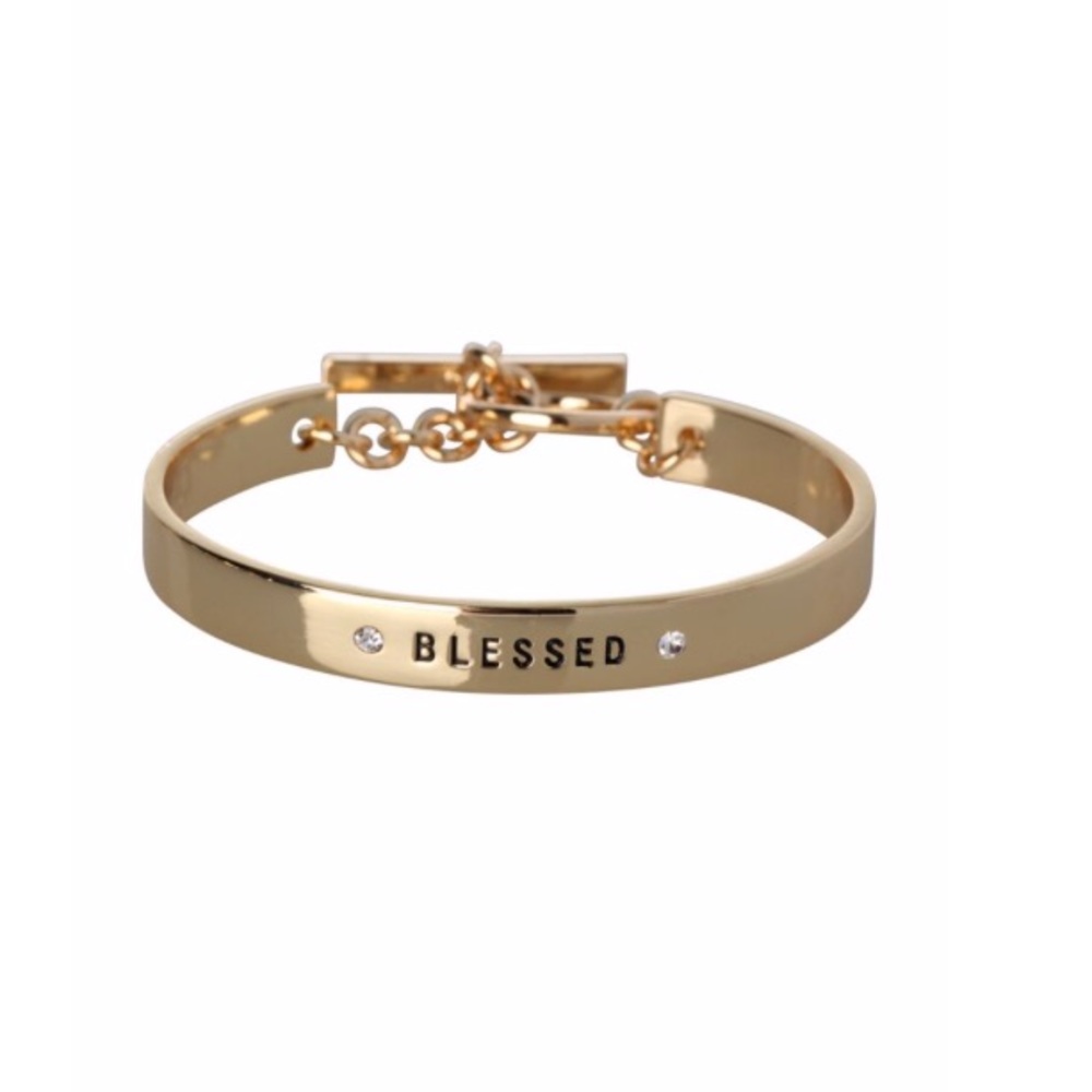BCBGeneration gold “blessed” bracelet